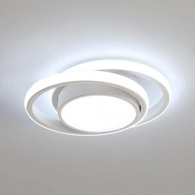 Comely Led Ceiling Lights, Modern 32 W 2350 Lm, Cool White 6500 K, Round Lighting For Bedroom Hallway Balcony Corridor (Dia 27 Cm)