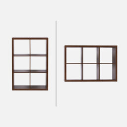 2-Level Bookshelf With 6 Compartments Walnut - Sweeek - thumbnail 2