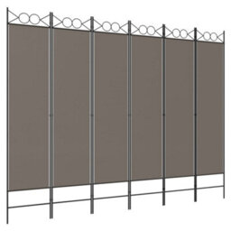 Berkfield 6-Panel Room Divider Anthracite 240X220 Cm Fabric - thumbnail 2
