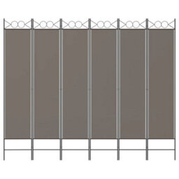 Berkfield 6-Panel Room Divider Anthracite 240X220 Cm Fabric - thumbnail 3