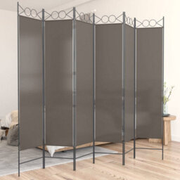 Berkfield 6-Panel Room Divider Anthracite 240X220 Cm Fabric