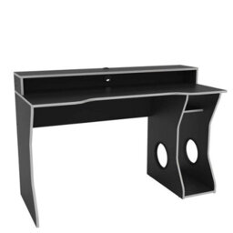 Birlea Enzo Gaming Computer Desk Black & Silver - thumbnail 4