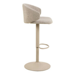 Wyld Haus Valley Set Of 2 Beige Bouclé Swivel Bar Stools With Gas Lift - thumbnail 4