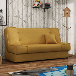 Gabi Yellow Sofa Bed With Storage Comfortable 3 Seater Couch With Sleeping Function Enjoy12 - thumbnail 4