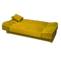 Gabi Yellow Sofa Bed With Storage Comfortable 3 Seater Couch With Sleeping Function Enjoy12 - thumbnail 3