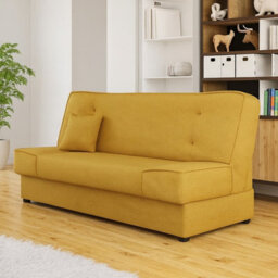 Gabi Yellow Sofa Bed With Storage Comfortable 3 Seater Couch With Sleeping Function Enjoy12 - thumbnail 2