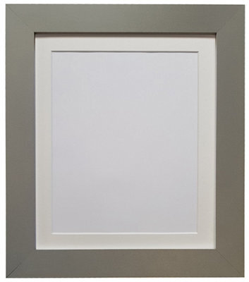 Frames By Post Metro Dark Grey Frame With Ivory Mount 30 X 40Cm Image Size 12 X 10 Inch - image 1