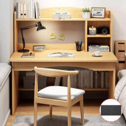 Modern Mdf Computer Desk With Integrated Storage Shelves (100X48Cm)