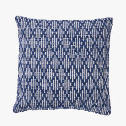 Pacific Lifestyle Indoor And Outdoor Denim Blue And White Ikat Scatter Cushion - thumbnail 2