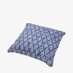 Pacific Lifestyle Indoor And Outdoor Denim Blue And White Ikat Scatter Cushion - thumbnail 3