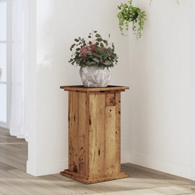 Walplus Plant Stand Old Wood 33X33X60 Cm Engineered Wood - image 1