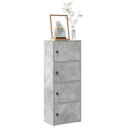 Vidaxl Bookcase Concrete Grey 40X24X102 Cm Engineered Wood