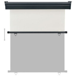 Berkfield Balcony Side Awning 140X250 Cm Cream - thumbnail 5