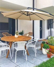 Beliani Cantilever Parasol 300 Cm Ravenna Light Beige - thumbnail 2