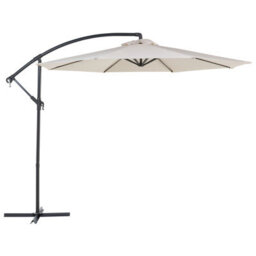 Beliani Cantilever Parasol 300 Cm Ravenna Light Beige