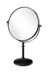 Harlech Black Round Freestanding Bathroom Mirror (H)34.5Cm (W)22.5Cm