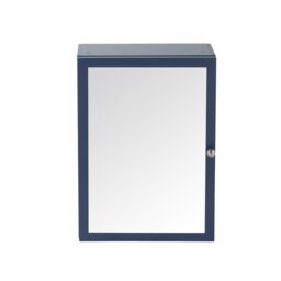 GoodHome Perma Satin Navy Wall-Mounted Single Bathroom Cabinet With Mirrored Door (W)500mm (H)700mm - thumbnail 2