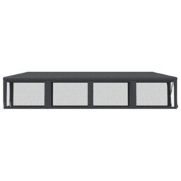 Berkfield Party Tent With 10 Mesh Sidewalls Anthracite 3X12 M Hdpe - thumbnail 4