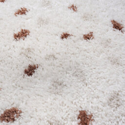 The Rugs Moodi Shaggy Light Beige/terra Biscotti Rug Runner Dots Thick High Pile For Living Rooms, Bedrooms, Hallways, Kitchens - thumbnail 3