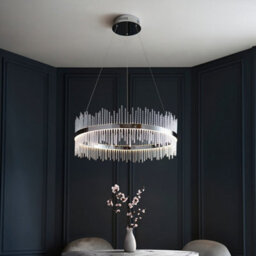 Luminosa Lighting Luminosa Trapani Pendant Ceiling Light Chrome Plate, Clear Glass - thumbnail 3
