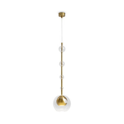 Luminosa Lighting Luminosa Ros Modern Dome Pendant Ceiling Light Brass 1Xgu10 Glass Shade - image 1
