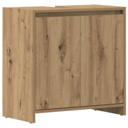 Berkfield Bathroom Sink Cabinet Artisan Oak 60X33X60 Cm Engineered Wood - thumbnail 2