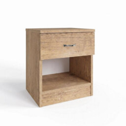 Fwstyle Promo Bedside Table Chest Of Drawers Oak Nightstand 1 Drawer Open Storage (H) 47 (W) 40 (D) 36Cm - thumbnail 2