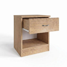 Fwstyle Promo Bedside Table Chest Of Drawers Oak Nightstand 1 Drawer Open Storage (H) 47 (W) 40 (D) 36Cm - thumbnail 3