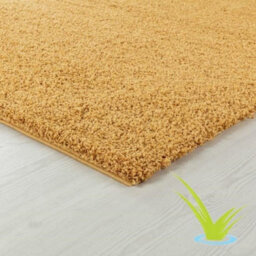 STALWART Modern Shaggy Rug - 5Cm Thick Pile Soft Touch Washable Area Rugs Carpet (Gold, 60X110Cm) - thumbnail 4