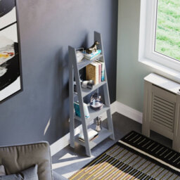 Lassic Vida Designs Bristol Grey 4 Tier Ladder Bookcase Freestanding Open Shelf (H)1410mm (W)460mm (D)330mm - thumbnail 5