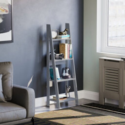 Lassic Vida Designs Bristol Grey 4 Tier Ladder Bookcase Freestanding Open Shelf (H)1410mm (W)460mm (D)330mm - thumbnail 1