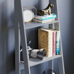 Lassic Vida Designs Bristol Grey 4 Tier Ladder Bookcase Freestanding Open Shelf (H)1410mm (W)460mm (D)330mm - thumbnail 3