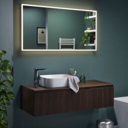Sensio Glimmer Rectangular Wall-Mounted Bathroom Illuminated Contemporary Colour-Changing Mirror (H)120Cm (W)60Cm - thumbnail 5