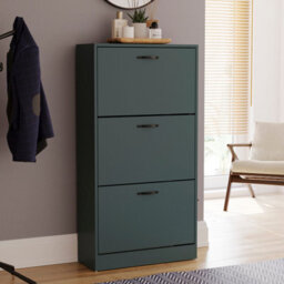 Lassic Vida Designs 3 Drawer Shoe Cabinet, Green - thumbnail 1