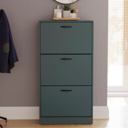 Lassic Vida Designs 3 Drawer Shoe Cabinet, Green - thumbnail 4