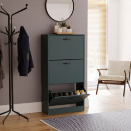 Lassic Vida Designs 3 Drawer Shoe Cabinet, Green - thumbnail 6
