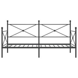 Berkfield Day Bed Without Mattress Black 107X203 Cm Steel - thumbnail 5
