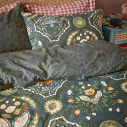 furn. Furn Ember Reversible Printed Duvet Cover Set, Midnight Green, Super King - thumbnail 3