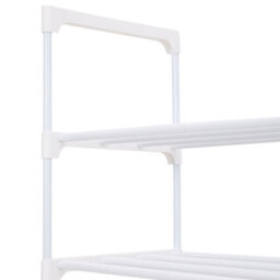 Thehotsale 10 Tier White Elegant Steel Tube Shoe Rack At The Entrance - thumbnail 5