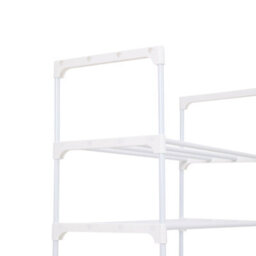 Thehotsale 10 Tier White Elegant Steel Tube Shoe Rack At The Entrance - thumbnail 4
