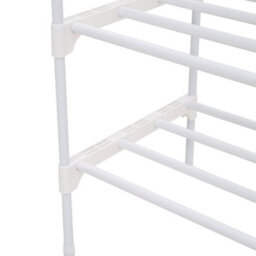 Thehotsale 10 Tier White Elegant Steel Tube Shoe Rack At The Entrance - thumbnail 7