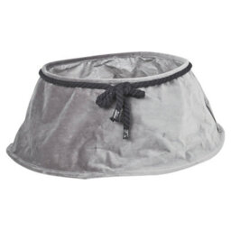 Urbn-Living Urbnliving 40Cm Christmas Tree Plush Velvet Tree Skirt Base Silver Floor Cover Decor Home Mat Ornament - thumbnail 2