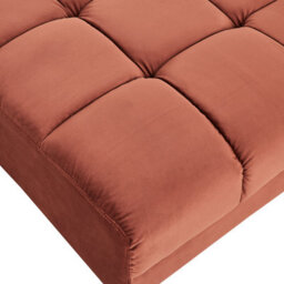 Beliani Ottoman Alnes Velvet Light Red - thumbnail 5