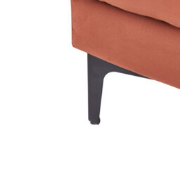 Beliani Ottoman Alnes Velvet Light Red - thumbnail 7