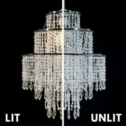 Giggi 3-Tier Clear Acrylic Crystal Chandelier Light Shade, Easy Fit Pendant Lamp Shade For Living Room Bedroom Kitchen Hallway - thumbnail 3