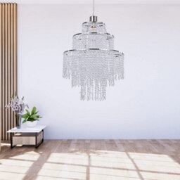 Giggi 3-Tier Clear Acrylic Crystal Chandelier Light Shade, Easy Fit Pendant Lamp Shade For Living Room Bedroom Kitchen Hallway - thumbnail 6