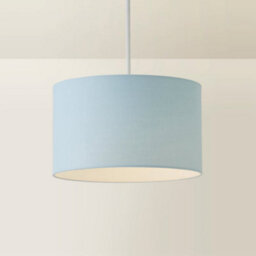 Valuelights Reni Duck Egg Blue Fabric Drum Ceiling Lamp Shade And Bulb (D)25Cm - thumbnail 6