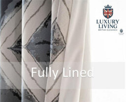 Luxury Living Luxury Diamond Jacquard Fully Lined Ring Top Curtains With Metallic Thread 229Cm X 229Cm Charcoal/silver - thumbnail 3