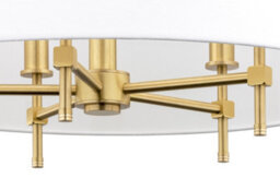 Luminosa Lighting Luminosa Abbano Cylindrical Pendant Ceiling 5 Light White, Brushed Brass - thumbnail 3