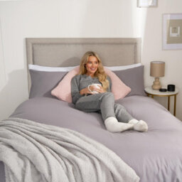 OHS Teddy Fleece V Shaped Pillow Support Pregnancy Orthopaedic Cushion - thumbnail 1